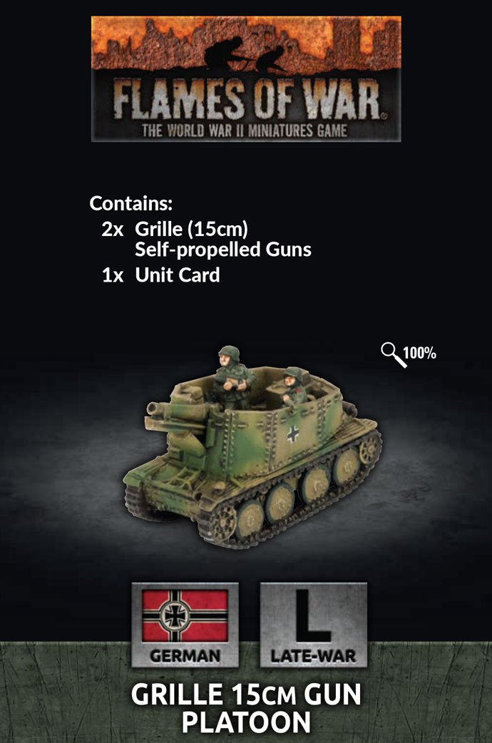GE151 Grille 15cm Gun Platoon Battlefront- Blitz and Peaces