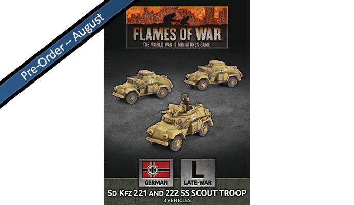 GBX157 Sd Kfz 221 and 222 SS Scout Troop (x3 Plastic)