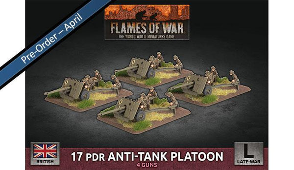 BBX52 17 pdr Anti-tank Platoon (Plastic) Battlefront- Blitz and Peaces