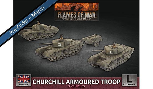 BBX56 Churchill Armoured Troop (Plastic) Battlefront- Blitz and Peaces