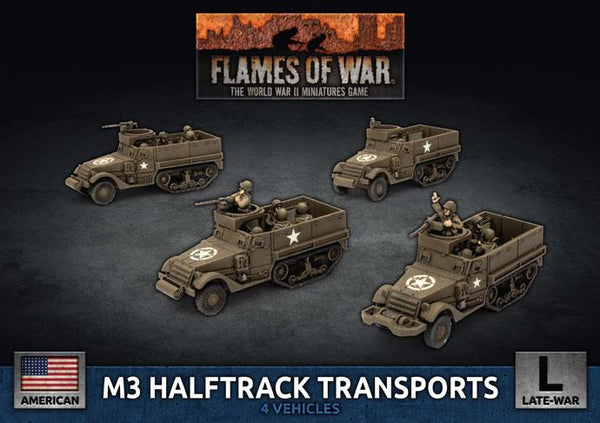 UBX76 M3 Halftrack Transport Platoon (Plastic) Battlefront- Blitz and Peaces