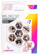 EMBRACED SERIES - SHIELD & WEAPONS - RPG DICE SET (7PCS)