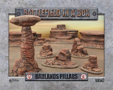 BB567 Badlands: Pillars - Mars (x5)Full Painted Terrain