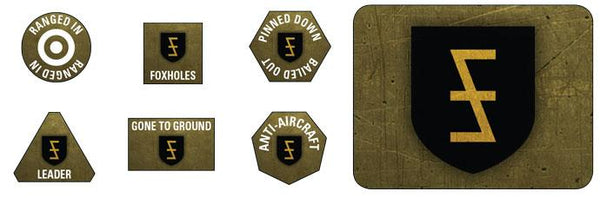 GSO913 13. Panzerdivision Feldherrnhalle Tokens (x20) & Objectives (x2)