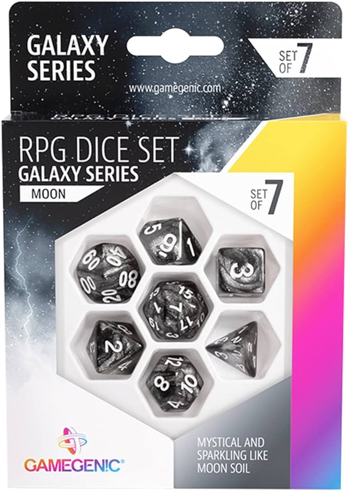 Gamegenic Embraced Series Würfelset – Green Skull Design | 7-teiliges RPG-Dice-Set Für Pen & Paper