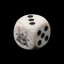 Yoroni Logo Parchment Marbled  Dice - 24 per pack