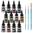 Pro Acryl Intro Set - 12 Colors + 3 Brushes