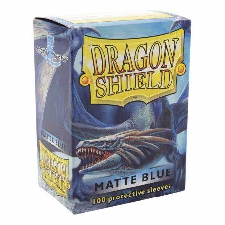 Dragon Shield 100 - Standard Deck Protector Sleeves - Dual Matter- Matte Blue