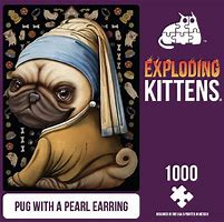 1000 PIECE PUZZLE PUG WITH A PEARL EARRING (PPUG-1K-6) EN
