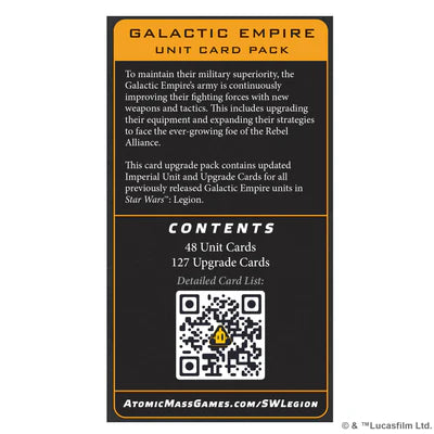 Star Wars Legion Galactic Empire Unit Card Pack (EN)