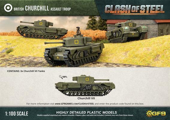 Churchill Assault Troop (x3 Plastic)