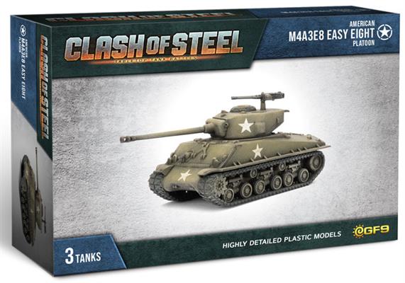 M4A3E8 Easy Eight Tank Platoon (x3 Plastic)