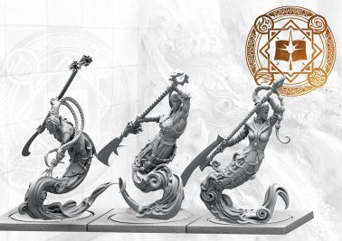 Sorcerer Kings: Windborn Djinn (with Bows) (Pronounced "Jinn")/ Steelheart Djinn (with Polearms) Dual Kit