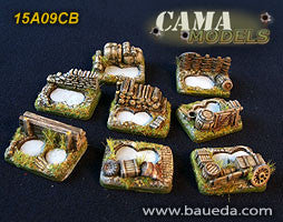 15A09CB 6 different small scenic bases (rural) Baueda- Blitz and Peaces