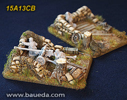 15A13CB 2 different Heavy Artillery scenic bases (rural) Baueda- Blitz and Peaces