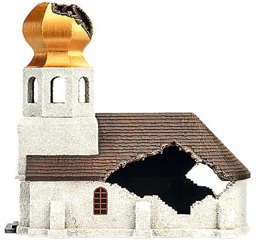 BB203 Ruined Russian Church Battlefront- Blitz and Peaces