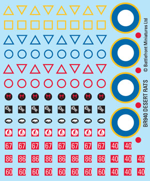 Desert Rats Decals (x4)