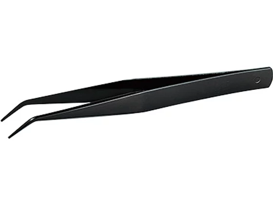 Mineshima F-102 Cation Coated Angled Tweezers 125mm