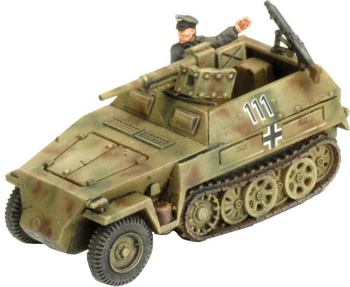 GBX129 Sd Kfz 250 Transports (Plastic) Battlefront- Blitz and Peaces