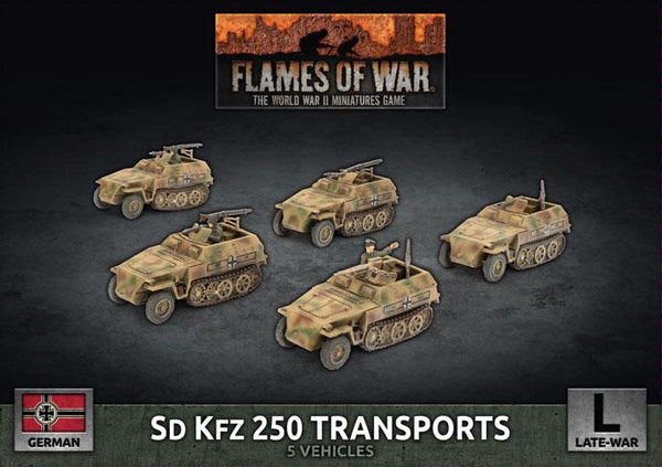 GBX129 Sd Kfz 250 Transports (Plastic) Battlefront- Blitz and Peaces