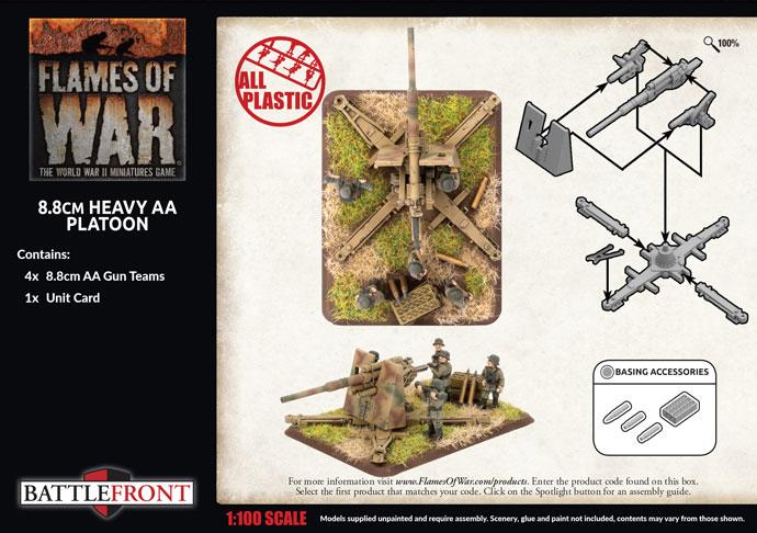 GBX149 8.8cm Heavy AA Platoon (Plastic) Battlefront- Blitz and Peaces