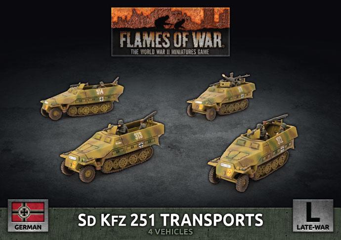 GBX152 Sd Kfz 251 Transports (Plastic) Battlefront- Blitz and Peaces
