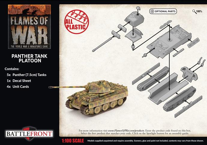 GBX161 Panther A Tank Platoon (plastic) Battlefront- Blitz and Peaces