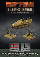 GBX168 Armoured Panzergrenadier Company HQ (plastic) Battlefront- Blitz and Peaces