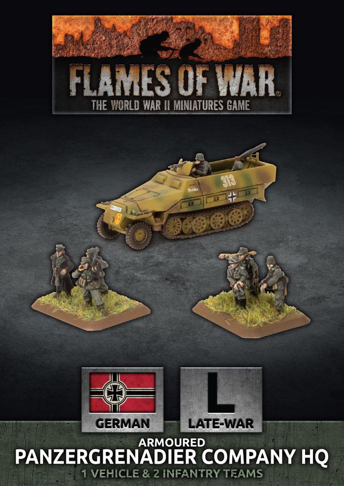 GBX168 Armoured Panzergrenadier Company HQ (plastic) Battlefront- Blitz and Peaces