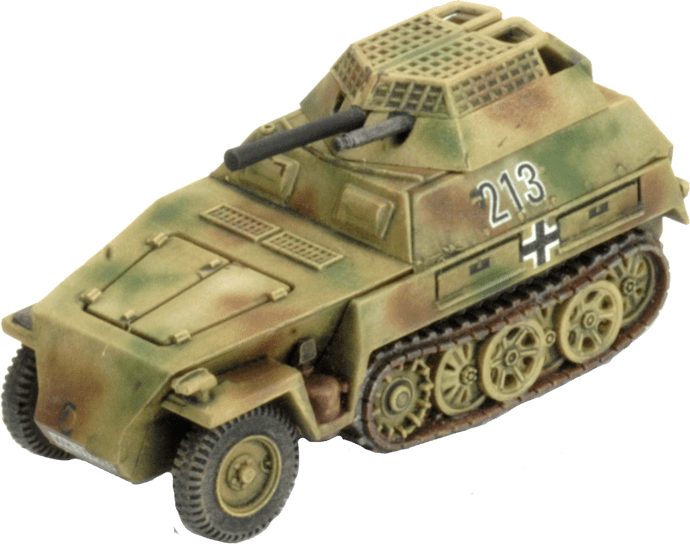 GBX176 Sd Kfz 250 Scout Troop (Plastic) Battlefront- Blitz and Peaces