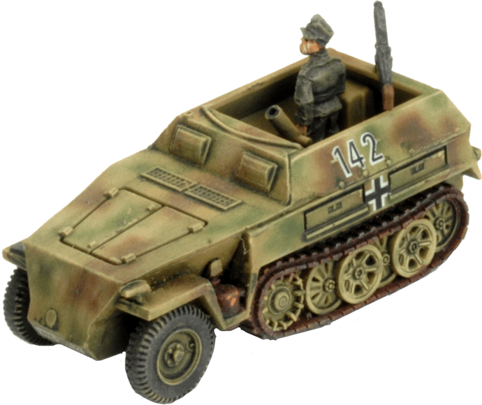 GBX176 Sd Kfz 250 Scout Troop (Plastic) Battlefront- Blitz and Peaces