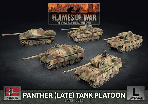 Panther (late 7.5cm) / Jagdpanther  (8.8cm) Platoon (5x Plastic)
