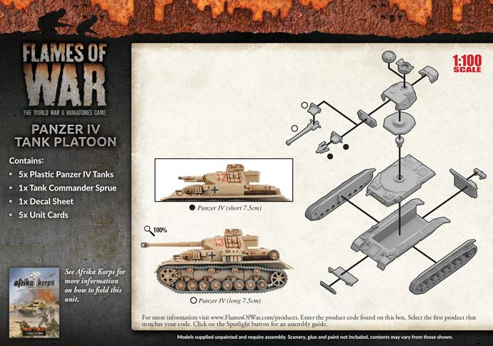 GBX97 Panzer IV Tank Platoon (Plastic) Battlefront- Blitz and Peaces