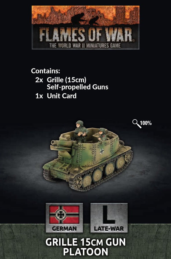 GE151 Grille 15cm Gun Platoon Battlefront- Blitz and Peaces