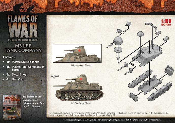 SBX42 M3 Lee Tank Company (Plastic) Battlefront- Blitz and Peaces