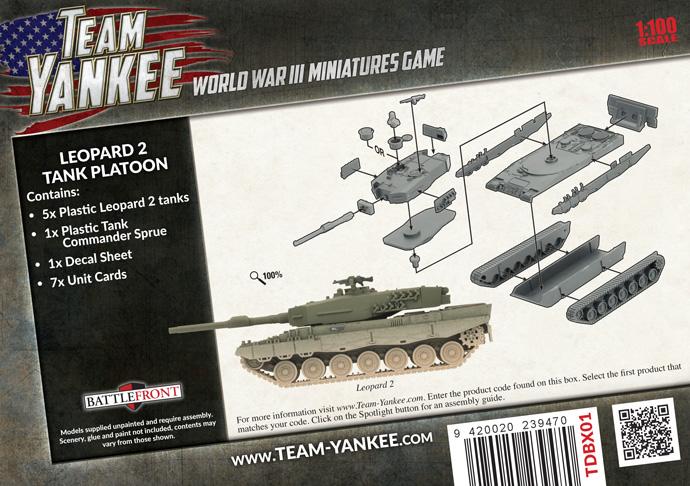 TDBX01 Leopard 2 Tank Platoon (Plastic) Battlefront- Blitz and Peaces