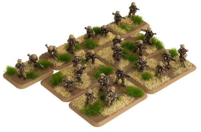 TEG702 East German Mot-Schutzen Platoon (24 figures) Battlefront- Blitz and Peaces