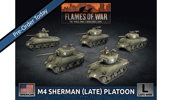 UBX88 M4 Sherman (Late) Platoon (x5 Plastic)