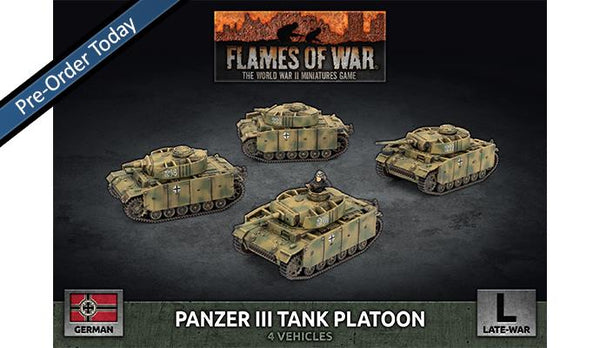 Panzer III Tank Platoon (x4 Plastic)