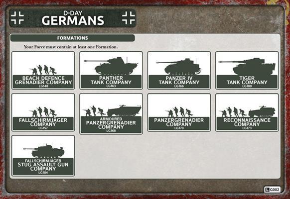 FW263U "D-Day German" Unit Cards Battlefront- Blitz and Peaces