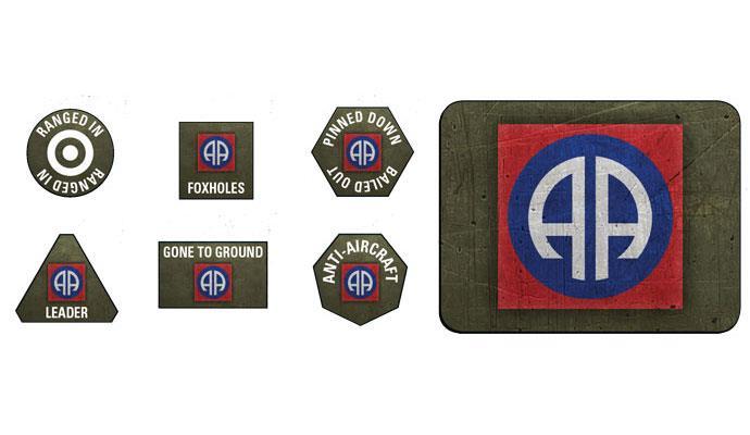 US905 82nd Airborne Division Tokens and Objectives Battlefront- Blitz and Peaces