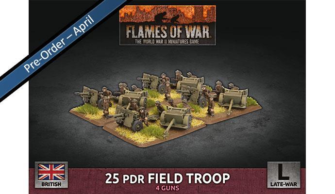 BBX63 25 pdr Field Troop (Plastic) Battlefront- Blitz and Peaces