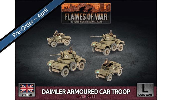 BBX61 Daimler Armoured Car Troop (Plastic) Battlefront- Blitz and Peaces
