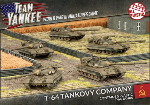 Team Yankee World War III Soviet T-80 Tank Company - Plastic Model Set (5 Tanks) - TSBX21