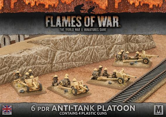 BBX38 6 pdr Anti-tank Platoon (Plastic) Battlefront- Blitz and Peaces