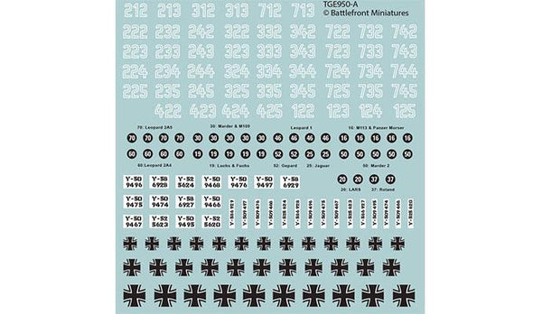 TGR950 West German Decal set Battlefront- Blitz and Peaces