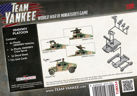 TUBX14 HMMWV Platoon (Plastic) Battlefront- Blitz and Peaces