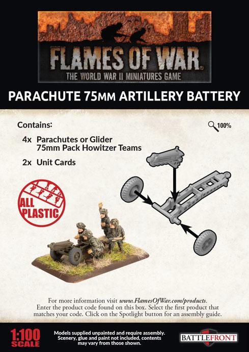UBX66 Parachute 75mm Artillery Battery (Plastic) Battlefront- Blitz and Peaces