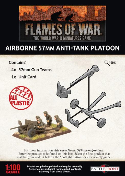 UBX67 Parachute 57mm Anti-Tank Platoon (Plastic) Battlefront- Blitz and Peaces