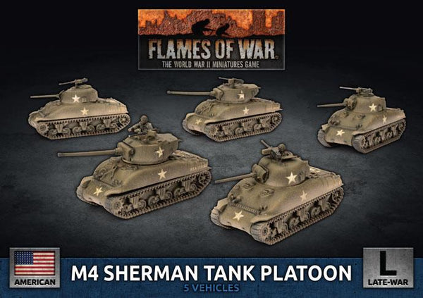 UBX69 M4 Sherman Tank Platoon (Plastic) Battlefront- Blitz and Peaces